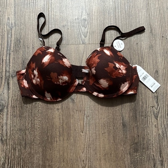 Danskin Intimates Brown Floral Underwire Adjustable Bra NWT size 34B - Picture 8 of 8